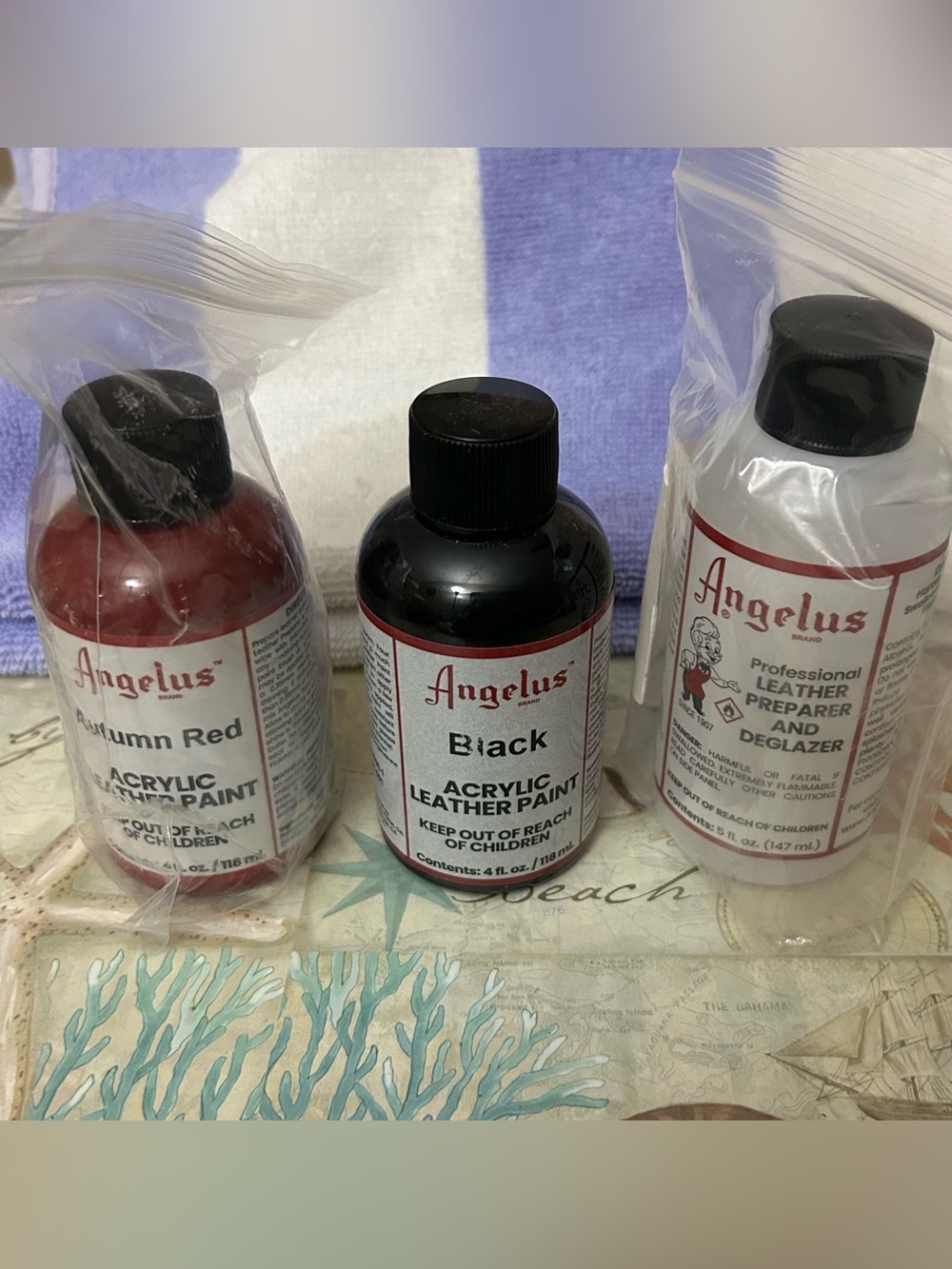Angelus Paints, Brushes, and Deglazer